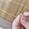 周六福（ZLF）七夕禮物  黃金耳釘女款足金小星星黃金耳飾 計價(jià) 0.73g 曬單實(shí)拍圖