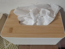  得力(deli)簡約紙巾盒 北歐風(fēng)耐磨防滑底抽紙盒學(xué)生寢室/客廳/車載/臥室 象牙PJ104 曬單實拍圖