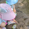 卡爾美（KELME）兒童防曬帽遮陽帽男女童防紫外線披風(fēng)大帽檐夏季海邊沙灘太陽帽子 曬單實(shí)拍圖