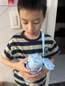 恩爾美（nRMEi）指紋兒童保溫杯6-12歲智能解鎖小學(xué)生上學(xué)專(zhuān)用食品級316吸管水杯 云朵藍500ML【母嬰級316不銹鋼+指紋解鎖】 曬單實(shí)拍圖