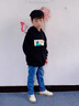 G.DUCKKIDS小黃鴨男童衛(wèi)衣春秋款2025新款中大兒童秋裝打底衫連帽卡卡西衣服 綠色 130 建議7~8歲【120-130cm】cm 曬單實(shí)拍圖