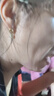 珍尚銀中國黃金和田玉銀耳釘女生耳墜飾生日中秋禮物送女友老婆媽媽S925 曬單實(shí)拍圖