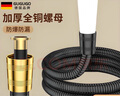 GuGuGo【德國】淋浴花灑軟管浴室衛生間噴頭通用不銹鋼淋浴管冷熱防爆管 1.5米花灑軟管【雅黑】 全銅接口丨加大口徑大出水 曬單實(shí)拍圖