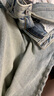 森馬（Semir）森柔牛仔|牛仔褲女抓毛闊腿褲街頭個(gè)性冬季寬松長(cháng)褲103724124001B 曬單實(shí)拍圖