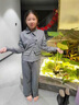 G.DUCKKIDS小黃鴨女童套裝加絨加厚兒童運動服秋冬保暖中大童衣服女孩春秋裝 花灰【加絨款】 140 尺碼9~10歲【130-140cm】 曬單實拍圖
