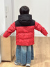 波司登（BOSIDENG）25新款羽絨服男女兒童中長(cháng)款5A抗菌絨保暖連帽外套T250246120Q 冰川熊紅9CX8 120 /60 約110-120cm 22kg 曬單實(shí)拍圖