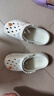 名創(chuàng)優(yōu)品（MINISO）洞洞鞋男女夏季外穿涼鞋防滑厚底踩屎感包頭涼拖鞋 白色+海洋星星 曬單實拍圖
