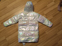 笛莎童裝女童羽絨服秋冬裝新款中大童女孩時(shí)尚洋氣炫彩亮面外套 本白 165 曬單實(shí)拍圖