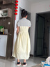 太平鳥蛋形無袖連衣裙女2025夏新款度假風(fēng)亮色俏皮洋氣長款花苞裙 黃色 L 165 曬單實(shí)拍圖