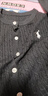 皮爾卡丹（pierre cardin）100％純羊毛衫女小馬刺繡針織開(kāi)衫女溫柔長(cháng)袖寬松顯瘦外套上衣女 粉色 均碼 曬單實(shí)拍圖