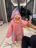 牧萌兒童雨衣男童女童幼兒園小童寶寶全身防水小學(xué)生分體斗篷式雨披 櫻花粉獨(dú)角獸 S【建議身高80-95cm】 曬單實(shí)拍圖