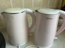 美的（Midea）電熱水壺家用電水壺?zé)畨?雙層防燙 0涂層食品級(jí)304不銹鋼 1500W快速沸騰 1.7L大容量 HJ1705 曬單實(shí)拍圖