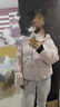 森馬（Semir）牛仔外套女短款做舊復(fù)古2024春季翻領(lǐng)夾克潮酷 綠色調(diào)00444 M 曬單實拍圖
