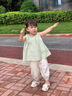 迪士尼寶寶女童套裝2025夏季新款洋氣時(shí)髦韓范女寶寶兩件套兒童輕薄夏裝 綠色套裝 褲長(zhǎng)九分褲 90 建議80-90cm1歲-1歲半 正碼 曬單實(shí)拍圖