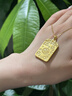 六桂福珠寶 LIU GUI FU JEWELRY黃金百福無事牌吊墜項(xiàng)鏈男女款古法福字掛墜顯大顯粗款送對(duì)象七夕 甄選尊貴禮盒（僅禮盒無產(chǎn)品） 曬單實(shí)拍圖