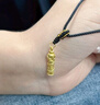 中國黃金（CHINA GOLD）足金神龍盤柱吊墜男款黃金本命年生肖龍項鏈情人節(jié)生日禮物送愛人 盤龍柱項鏈【黑繩紅珠】約0.3g 曬單實拍圖