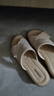 奧康女鞋真皮軟底媽媽拖鞋2025新款夏季涼鞋中老年防滑外穿涼拖鞋女 米白色 39 曬單實(shí)拍圖