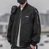 JEEP吉普軍綠夾克男士休閑工裝外套2025年秋季新款棒球服領上衣男 黑色 XL 曬單實拍圖