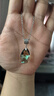 XUPING旭平首飾仿水晶【人魚(yú)之淚】水滴項鏈女送禮飾品 雪松綠 約40+5cm 曬單實(shí)拍圖