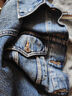Levi's李維斯冬季女士復(fù)古巴恩風(fēng)翻領(lǐng)水洗時(shí)尚潮流牛仔夾克外套 藍(lán)色 S 曬單實(shí)拍圖