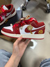 耐克球鞋定制  Air Jordan 1 婚鞋國風(fēng)金紅牡丹花女款低幫籃球鞋 金紅牡丹花 正品支持鑒定 36 定制不退不換 曬單實(shí)拍圖