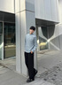 哈吉斯（HAZZYS）男裝 春秋款商務(wù)休閑男襯衣凈色簡(jiǎn)約長(zhǎng)袖襯衫男ASCZK1BCF10 深綠色DG XL （180/100A 50） 曬單實(shí)拍圖