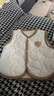 Kordear寶寶夾棉馬甲秋冬季嬰兒開(kāi)衫背心外穿無(wú)袖坎肩衣服馬夾 米黃 66 cm 曬單實(shí)拍圖