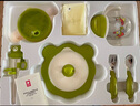 babycare寶寶輔食碗勺子不銹鋼兒童餐具圍兜口水巾保溫飯盒新生兒禮盒 曬單實拍圖