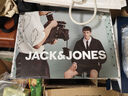 杰克·瓊斯（JACK&JONES）25年男裝T恤男夏季T恤舒適男士短袖涼感多色上衣純色水洗不易走形 乳白色A05 M 175 曬單實(shí)拍圖