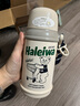 HALEIWA HAPPY MARKET保溫杯直飲不銹鋼寶寶兒童水杯幼兒園大容量吸管杯小學(xué) 購物熊一杯三蓋600ml 曬單實拍圖