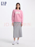 GAP女裝LOGO碳素軟磨抓絨衛(wèi)衣寬松運(yùn)動(dòng)上衣634638 粉色 165/84A(M) 亞洲尺碼 曬單實(shí)拍圖
