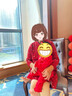 女寶寶一周歲禮服周歲衣服百日宴紅色春秋款國風(fēng)嬰兒分體長(cháng)袖套裝 6026春秋款單層紅色 90 （建議8月－16月） 曬單實(shí)拍圖