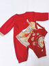 G.DUCKKIDS小黃鴨嬰兒連體衣春秋中國風(fēng)新生兒衣服滿(mǎn)月百天男女寶寶周歲禮服 紅色連體衣 66cm 66碼0-3月建議寶寶4-6公斤 曬單實(shí)拍圖