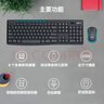 羅技（Logitech）MK275 鍵鼠套裝 無線鍵鼠套裝 辦公鍵鼠套裝 全尺寸 商務鍵鼠套裝 帶無線2.4G接收器 黑藍色 曬單實拍圖