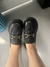 百思圖24春季商場同款簡約金屬扣樂福鞋粗跟女單鞋CB103AA4 黑色 38 曬單實拍圖