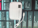 MountPower【3C認(rèn)證】 可上飛機(jī)迷你充電寶20000毫安小巧便攜超級(jí)快充自帶線(xiàn)移動(dòng)電源適用蘋(píng)果華為小米手機(jī) 優(yōu)雅白I頂配版：優(yōu)質(zhì)高密度電芯+升級(jí)主板 曬單實(shí)拍圖