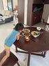 林氏家居美式復(fù)古實(shí)木餐桌家用圓桌子飯桌茶桌韶華系列小戶型家具TM1R 【1.05m|復(fù)古棕】餐桌+實(shí)木椅*4 曬單實(shí)拍圖
