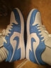 耐克NIKE男休閑鞋喬丹AJ1大學(xué)藍(lán) JORDAN1運(yùn)動(dòng)鞋 FZ2138-114白藍(lán)44 曬單實(shí)拍圖