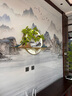 凡展新中式入戶玄關(guān)裝飾畫3D立體迎客松燈光客廳沙發(fā)背景墻壁山水掛畫 福鹿雙全B款-帶小山 220V接線款圓直徑120cm 曬單實(shí)拍圖