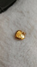 夢(mèng)金園 黃金項鏈 海洋之心愛(ài)心5D硬金足金套鏈 送女友生日禮物 吊墜款金重約1.45g-贈銀項鏈 曬單實(shí)拍圖
