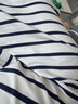ubras【特賣】云棉帶杯帶胸墊背心裙女睡衣女連衣裙透氣睡裙家居服 【經(jīng)典款】白底深藍(lán)條紋-帶杯 XL 曬單實(shí)拍圖