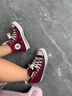 匡威（Converse）官方 1970S男女運動帆布鞋美拉德酒紅色紫色A01448C A01448C 酒紅色 35 曬單實拍圖