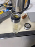 OQB德國茶水分離杯一鍵速開蓋車載雙層玻璃杯男士2025新款泡茶水杯子 新款長網(wǎng)-【雙層玻璃杯】 300ml 曬單實拍圖