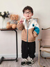 G.DUCKKIDS小黃鴨童裝男童套裝秋冬裝兒童加絨加厚套裝韓版可愛一歲寶寶衣服 駝色 90 建議1~2歲【 80-90cm】 曬單實拍圖