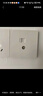 公牛（BULL）開關(guān)插座 二位電腦帶電視打線型六類插座 奶油風(fēng) G12T223B 暮雪白 曬單實(shí)拍圖