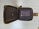 萊樞匯男士錢(qián)包短款高級感復古拉鏈包零錢(qián)收納卡包 搭扣錢(qián)包淺棕色 曬單實(shí)拍圖
