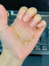 中國黃金（CHINA GOLD）雙層蝴蝶黃金手鏈女999足金手鏈金首飾七夕情人節(jié)禮物送女友老婆 足金蝴蝶手鏈約2.1g【玫瑰禮盒】 曬單實拍圖