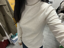 浪莎半高領(lǐng)打底衫女2025冬季新款保暖磨毛長(cháng)袖t恤修身顯瘦百搭上衣 曬單實(shí)拍圖
