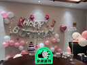 多美憶生日?qǐng)鼍安贾媚信⑸諝馇虻谰叻諊贾脠?chǎng)景兒童派對(duì)裝飾金銀系 曬單實(shí)拍圖