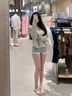 魯雅爾秋季新款韓系條紋連帽衛衣女寬松慵懶外搭上衣小個(gè)子休閑開(kāi)衫外套 條紋 L 曬單實(shí)拍圖